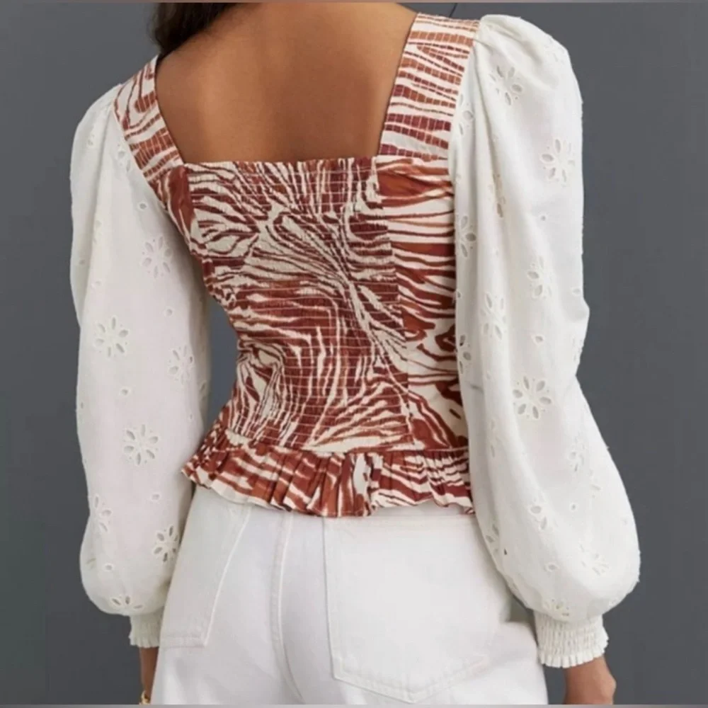 NWT Love The Label Anthropologie Square Neck Top, Size S